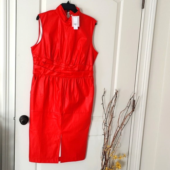 New York & Company Dresses & Skirts - NY&C NWT red ♥️ leather dress